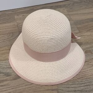Elegant Cream and Pink Women's Sun Hat
